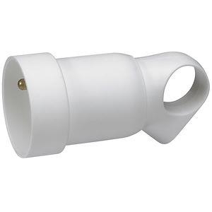 PROLONGATEUR 2P+T + ANNEAU 16A BLANC