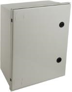 Coffret étanche de polyester. Porte lisse (opaque). Vide. Dimensions 600x800x300 mm.