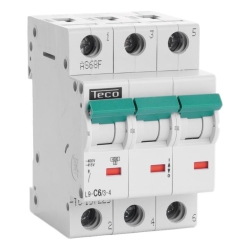 Disjoncteur Teco 3P 6A 4,5kA Courbe C