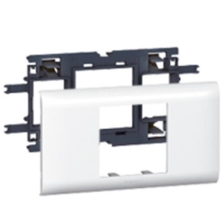 SUPPORT MOSAIC DLP - 2 MODULES - POUR COUVERCLE 65 MM - LIVRE AVEC PLAQUE DE FINITION